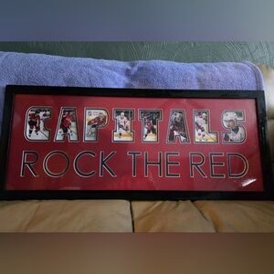 Capitals Rock the Red Framed Wall Art